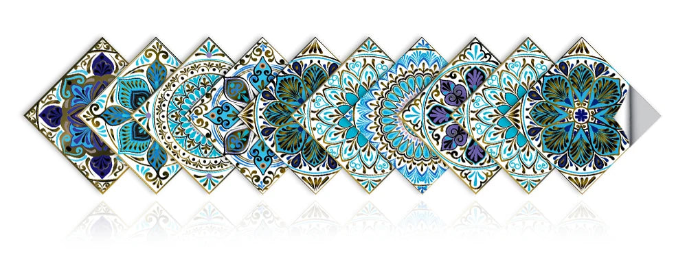 Decorative Mandala Tile Sticker Sets in Various Sizes