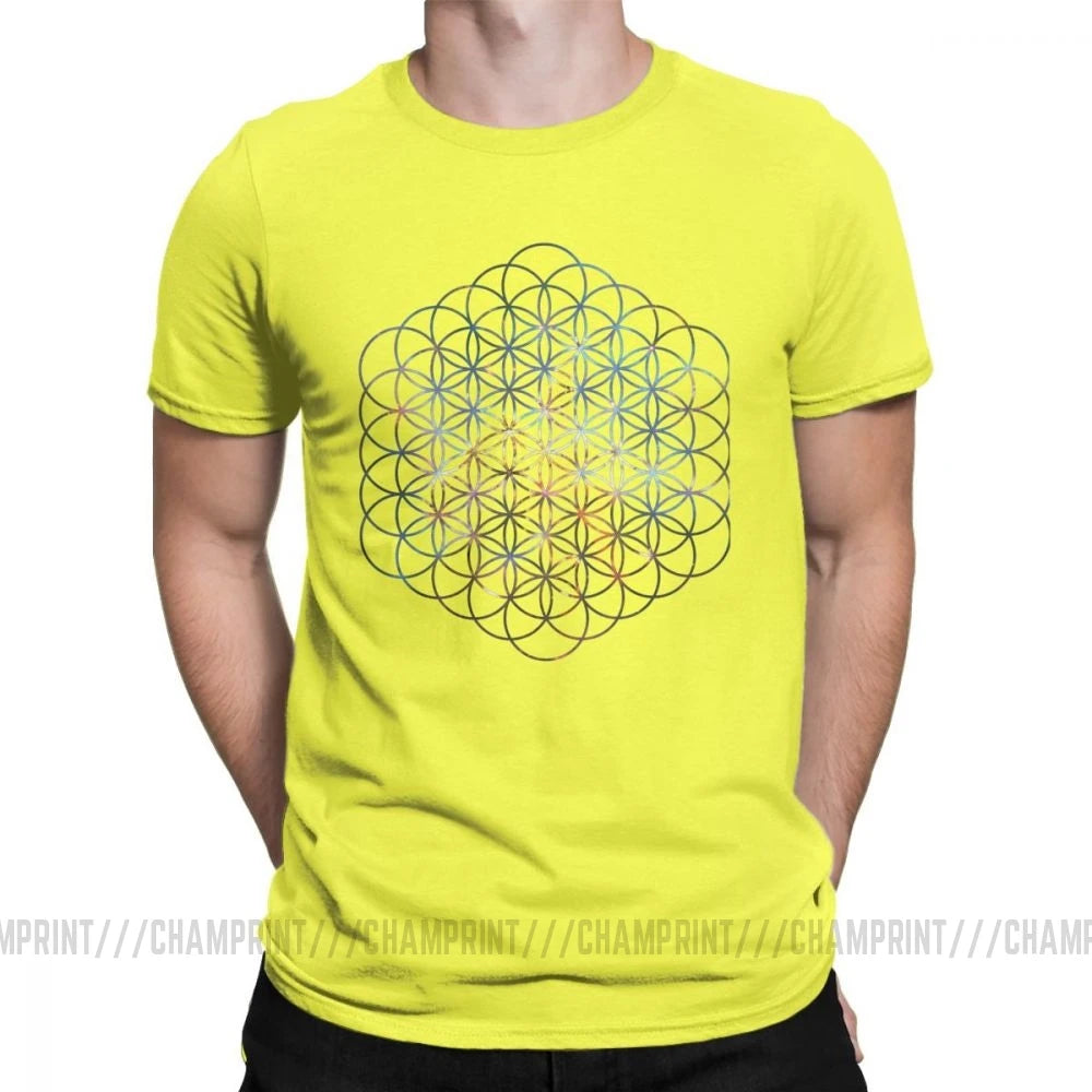 Sacred Geometry Yoga Tees: Vibrant Energy in Every Hue