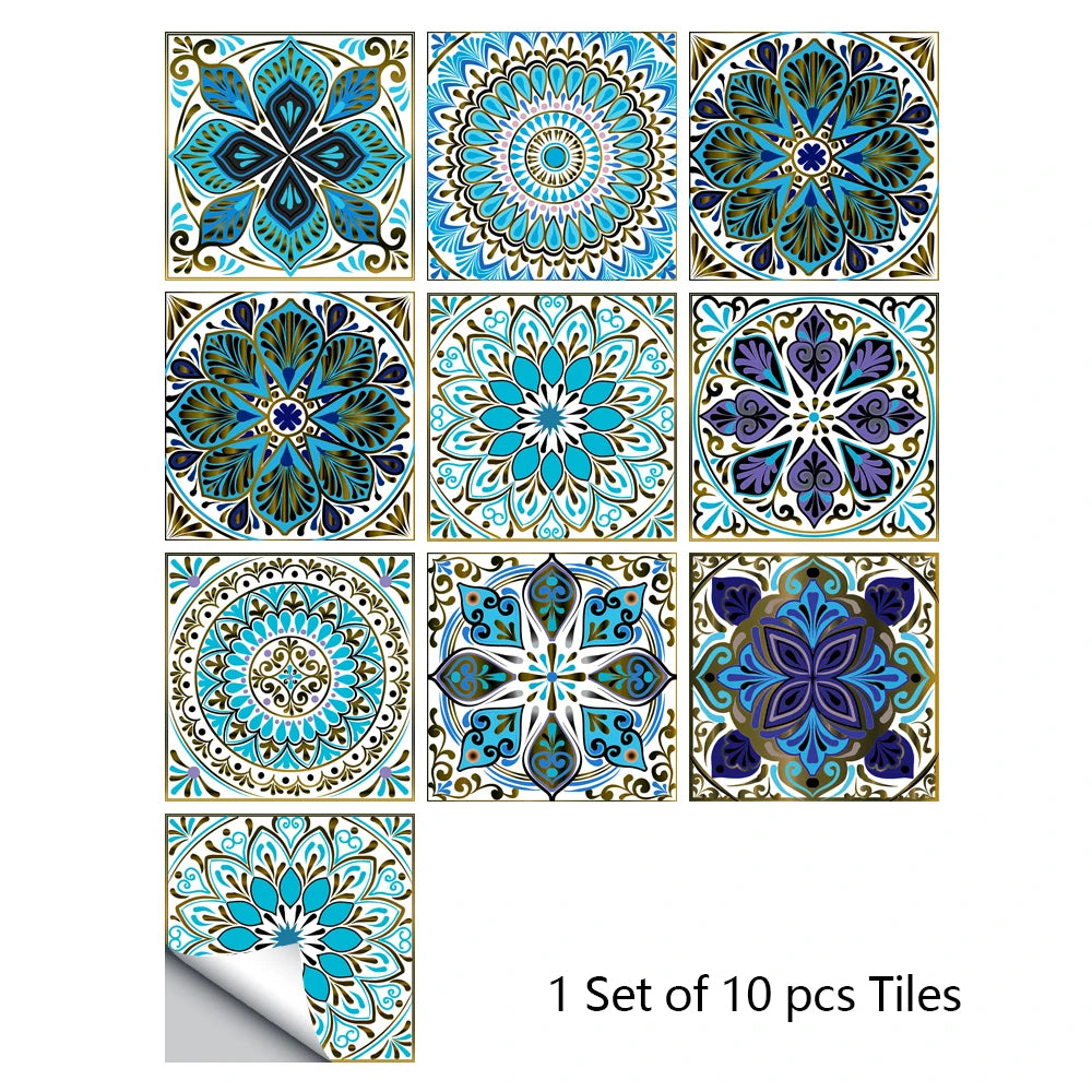 Decorative Mandala Tile Sticker Sets in Various Sizes