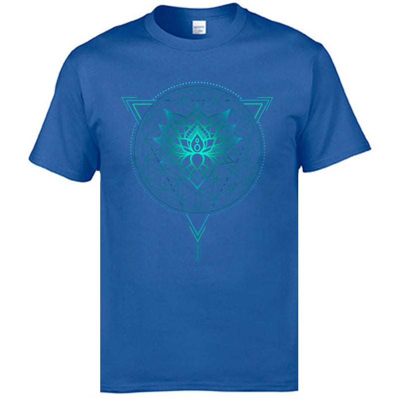 Lotus Mandala Tranquility Tee - Men's Spiritual Graphic Shirt