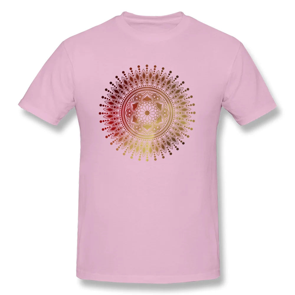 Men's Gold Mandala Radiance T-Shirt - Spiritual Elegance