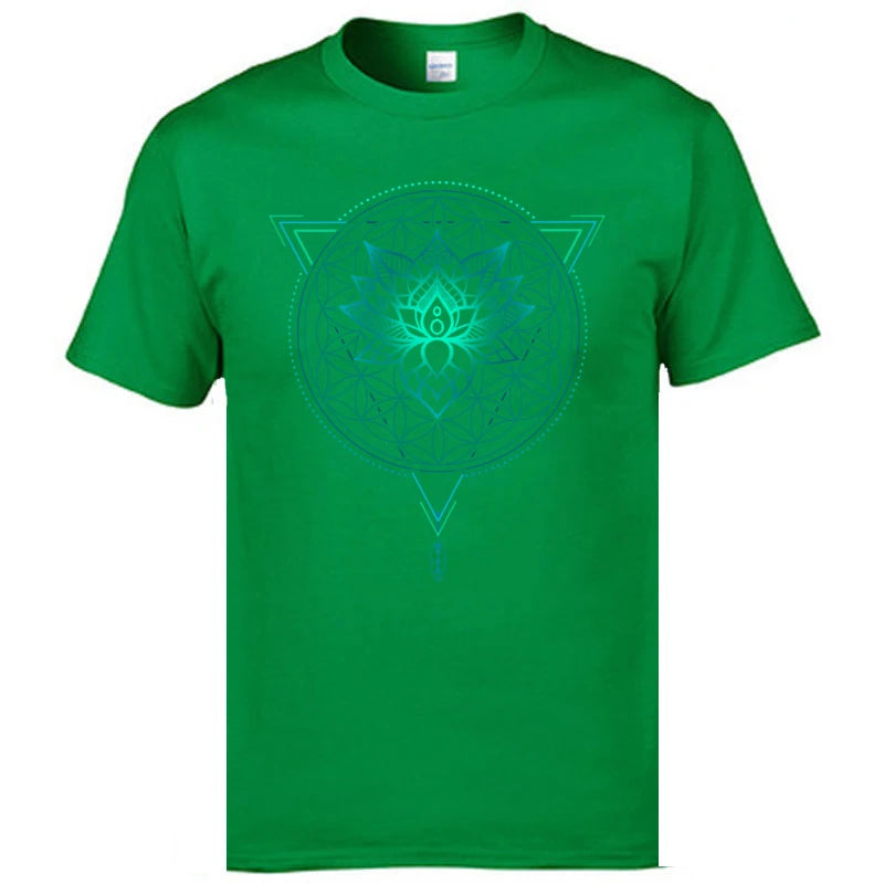 Lotus Mandala Tranquility Tee - Men's Spiritual Graphic Shirt