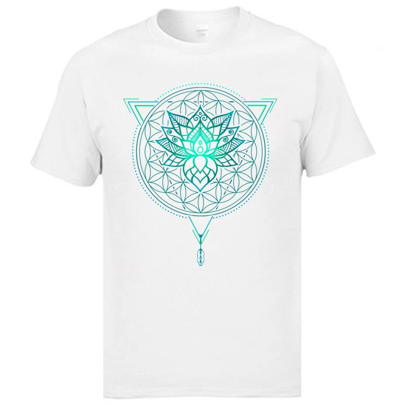 Lotus Mandala Tranquility Tee - Men's Spiritual Graphic Shirt