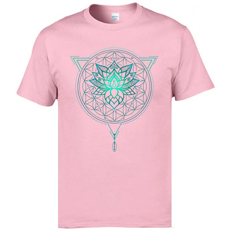 Lotus Mandala Tranquility Tee - Men's Spiritual Graphic Shirt