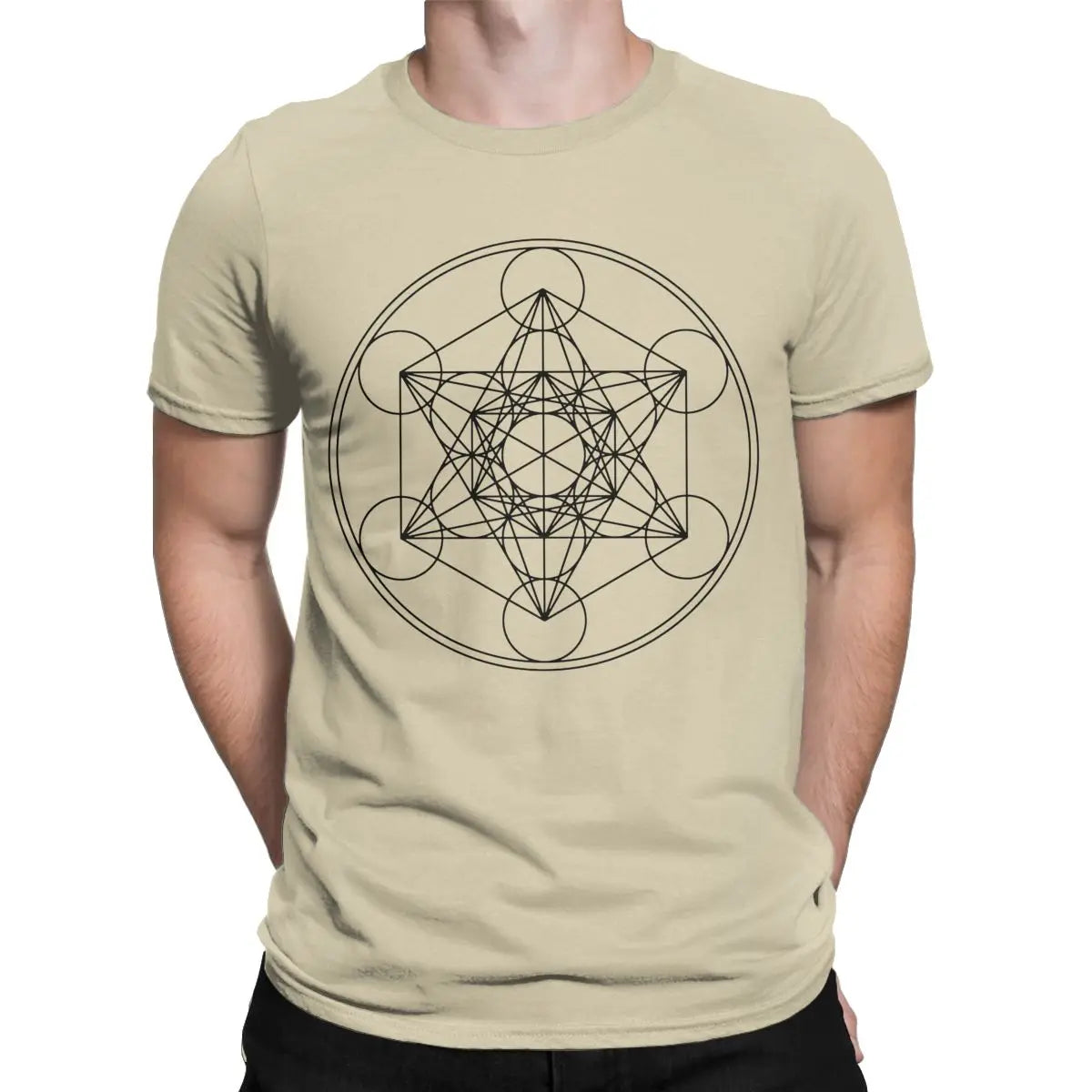 Metatron's Cube Tee - Men's Sacred Geometry Enlightened T-Shirt