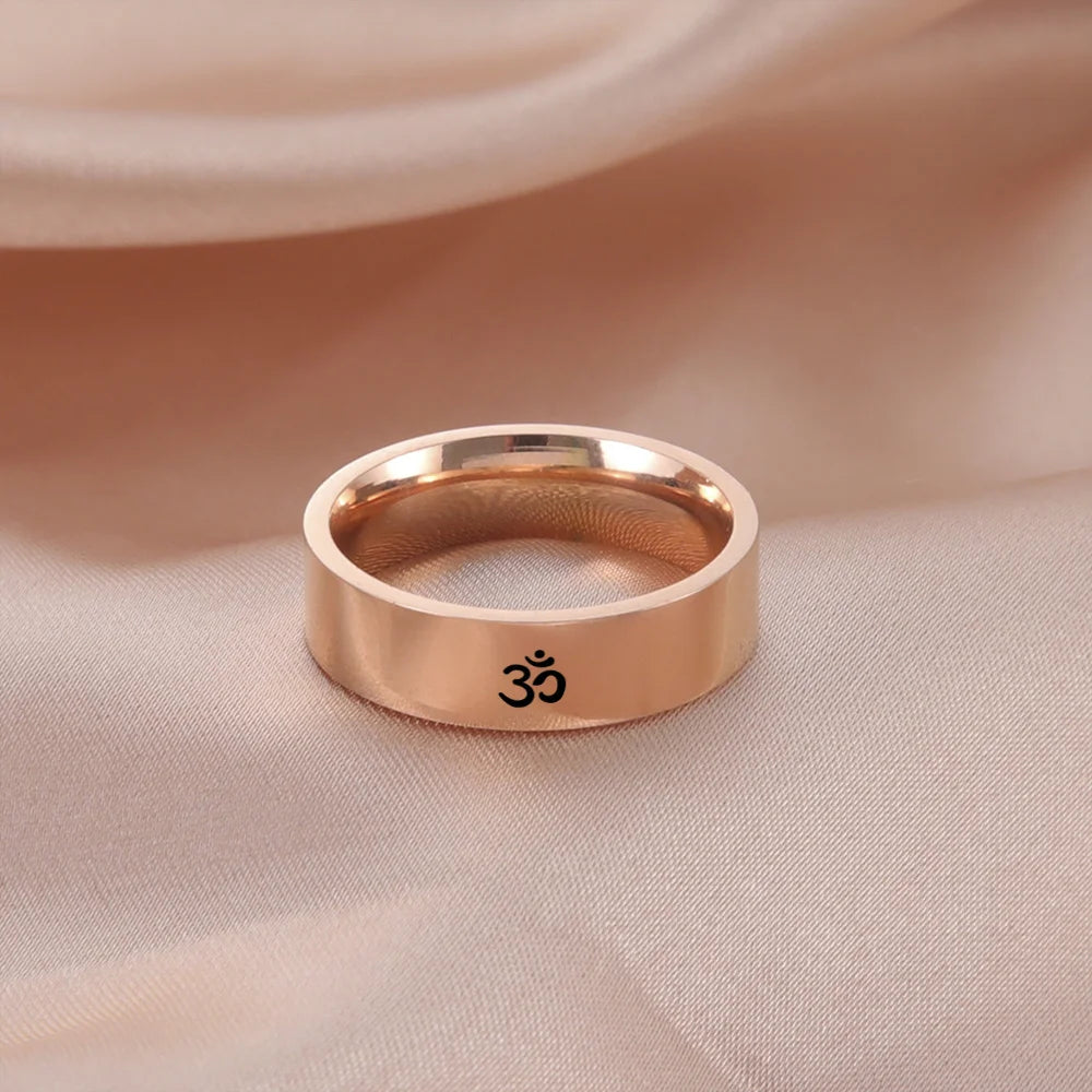 Serenity Om Engraved Ring Collection