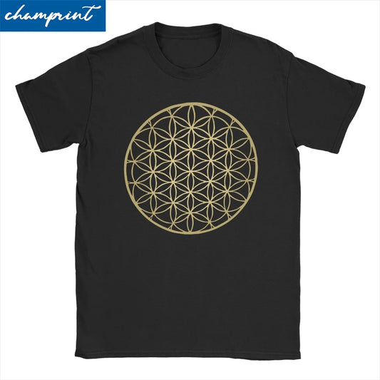 Flower of Life Mandala Tee - Men's Cosmic Geometry T-Shirt