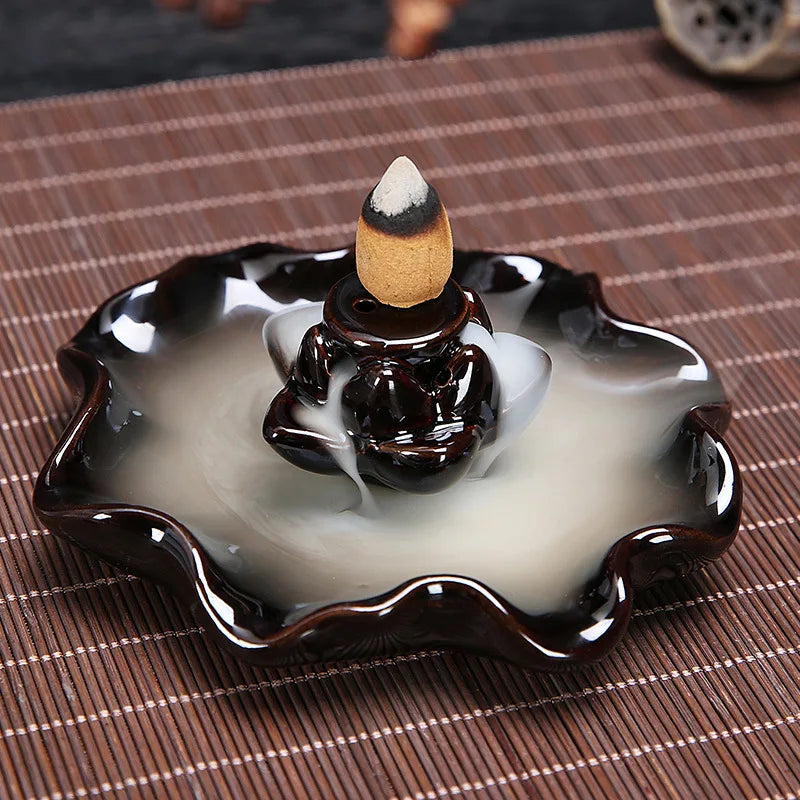 Serenity Cascade Ceramic Backflow Incense Burner