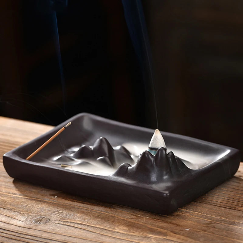 Zen Mountain Backflow Incense Burner