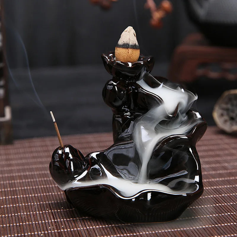 Serenity Cascade Ceramic Backflow Incense Burner