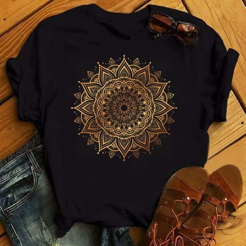 Mandala Zen Harmony Tee - Women's Multi-Purpose Yoga Shirt