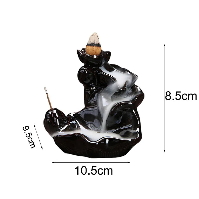 Serenity Cascade Ceramic Backflow Incense Burner