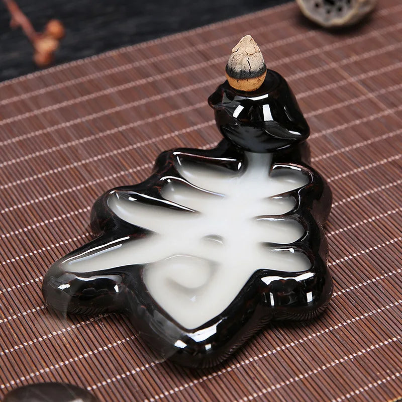 Serenity Cascade Ceramic Backflow Incense Burner