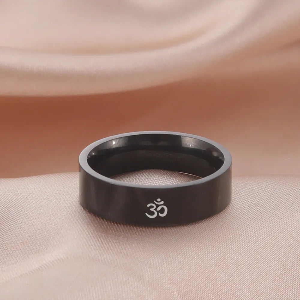 Serenity Om Engraved Ring Collection