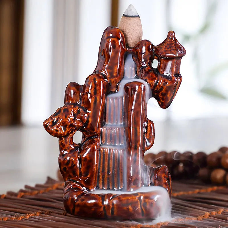 Serenity Cascade Ceramic Backflow Incense Burner