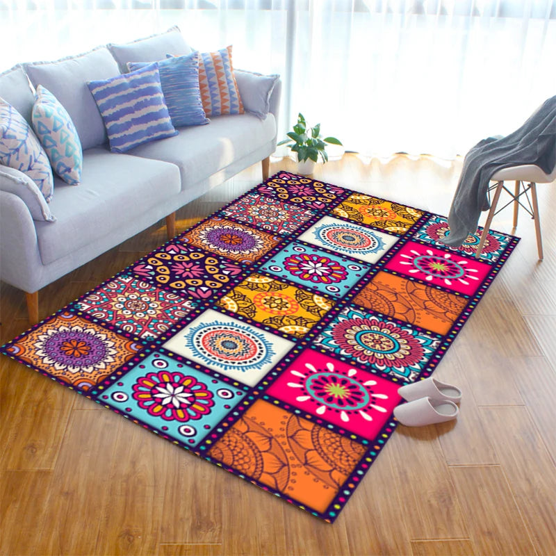 Vibrant Mandala Kaleidoscope Rug Collection