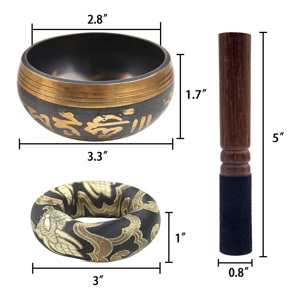 Tibetan Lotus Singing Bowl Set