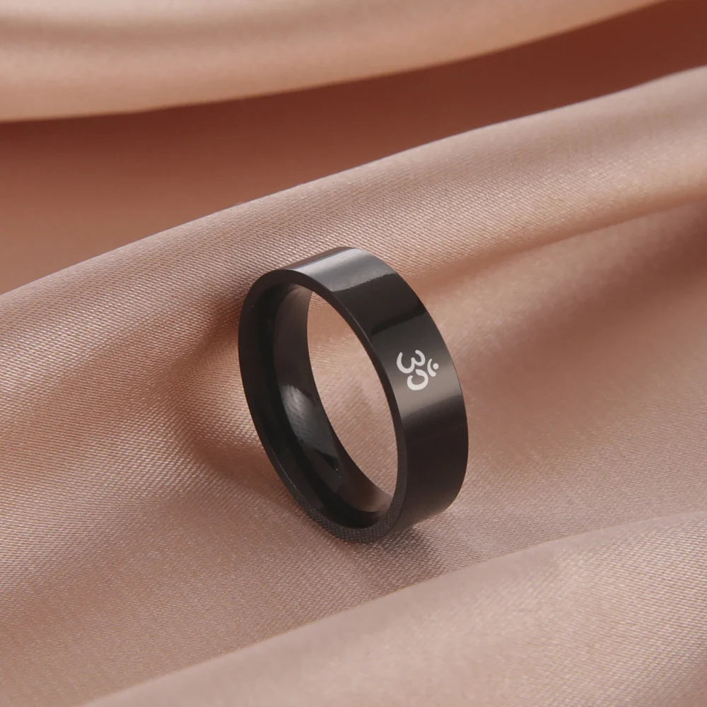 Serenity Om Engraved Ring Collection