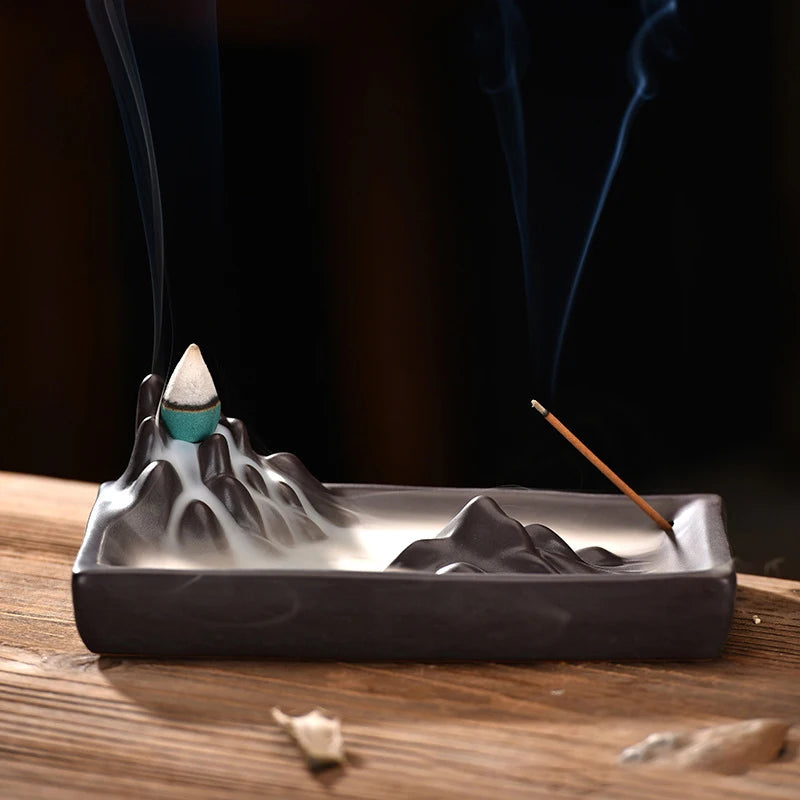 Zen Mountain Backflow Incense Burner