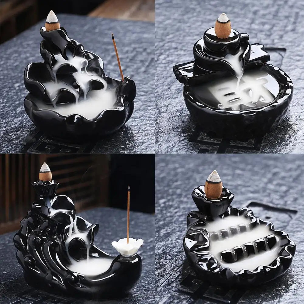 Zen Waterfall Ceramic Backflow Incense Burners