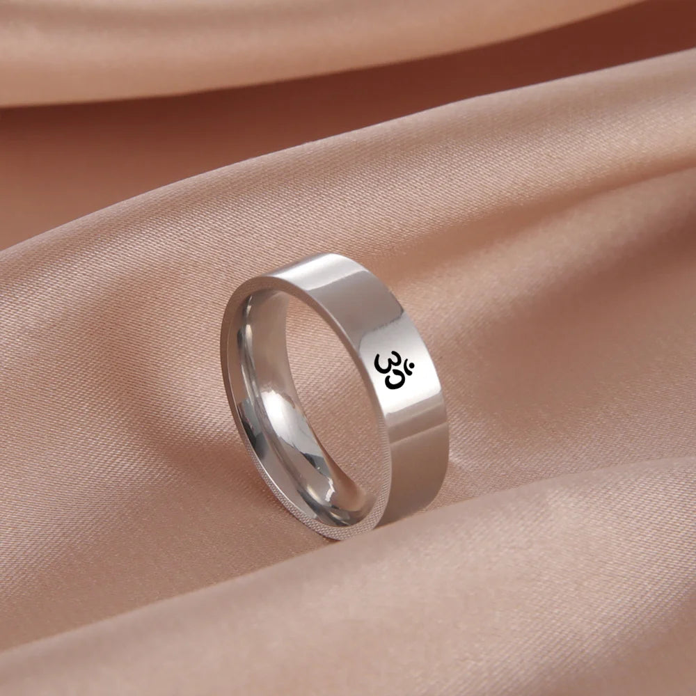 Serenity Om Engraved Ring Collection