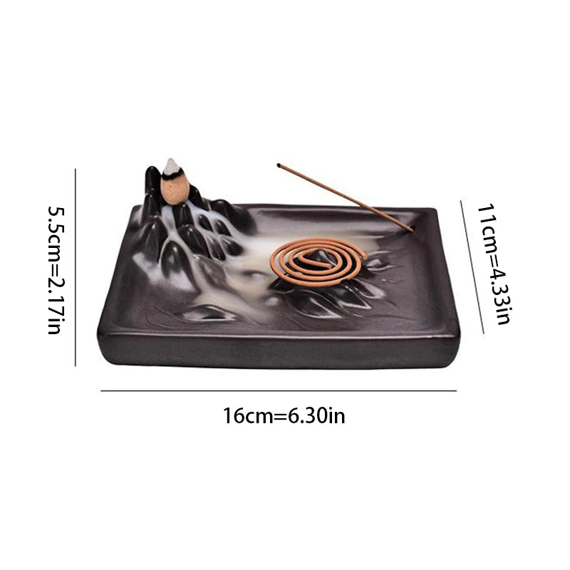 Zen Mountain Backflow Incense Burner