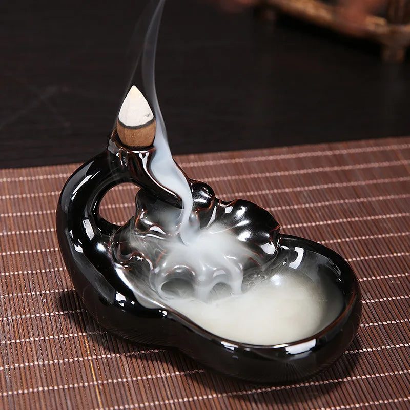 Serenity Cascade Ceramic Backflow Incense Burner