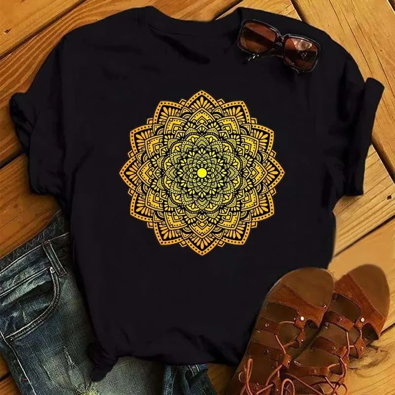 Mandala Zen Harmony Tee - Women's Multi-Purpose Yoga Shirt