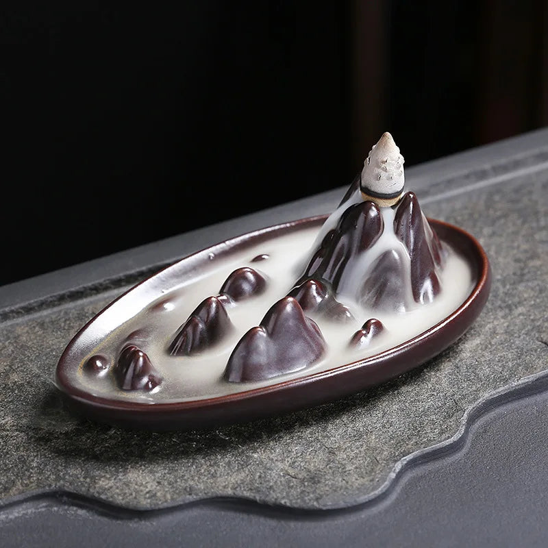 Serenity Cascade Ceramic Backflow Incense Burner