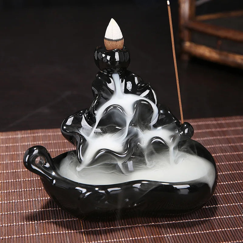 Serenity Cascade Ceramic Backflow Incense Burner