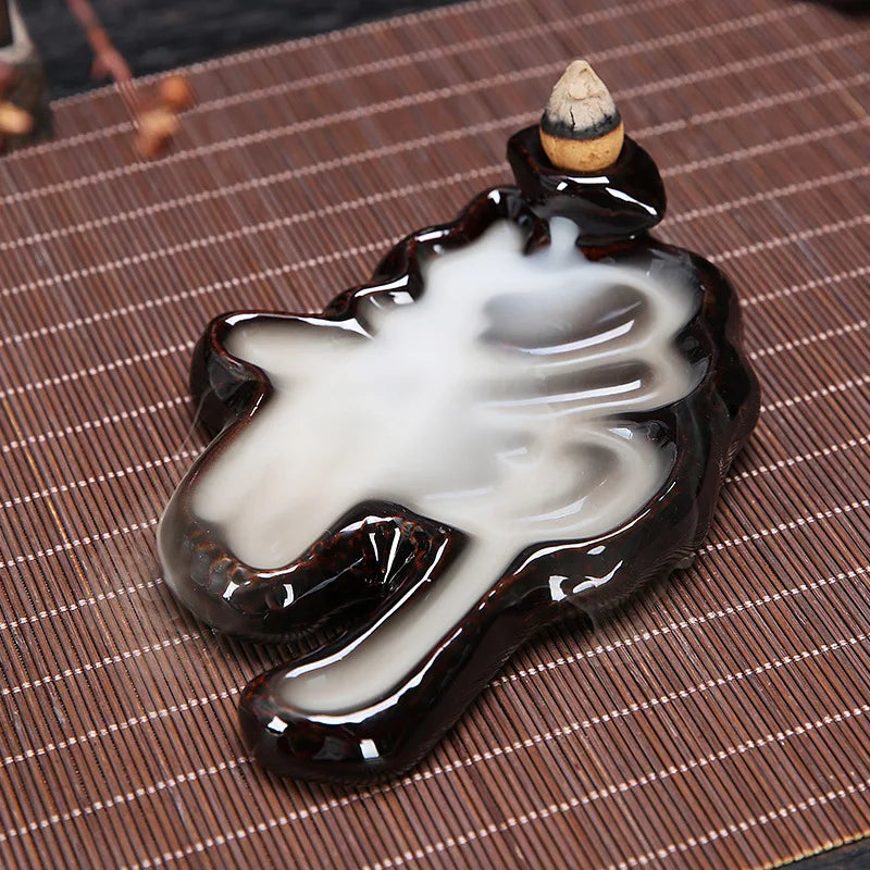 Serenity Cascade Ceramic Backflow Incense Burner