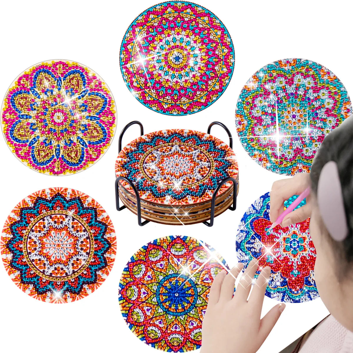 DIY Mandala Coaster Creation Kit – Craft Your Own Vibrant Coasters