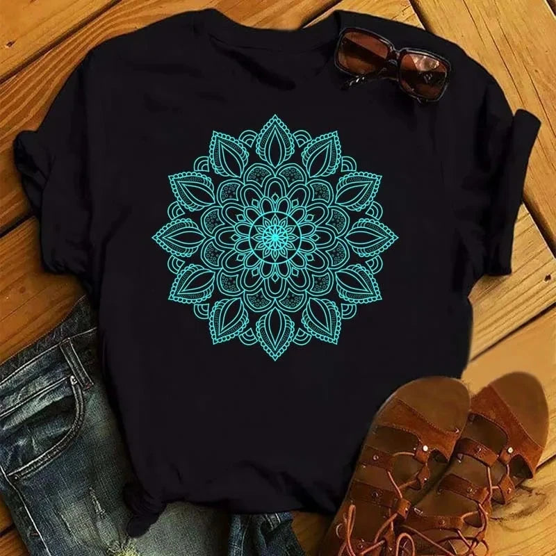 Mandala Zen Harmony Tee - Women's Multi-Purpose Yoga Shirt