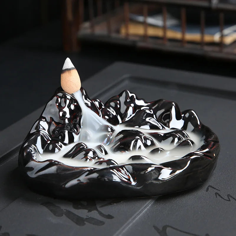 Serenity Cascade Ceramic Backflow Incense Burner