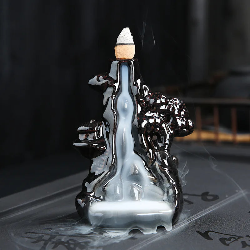 Serenity Cascade Ceramic Backflow Incense Burner