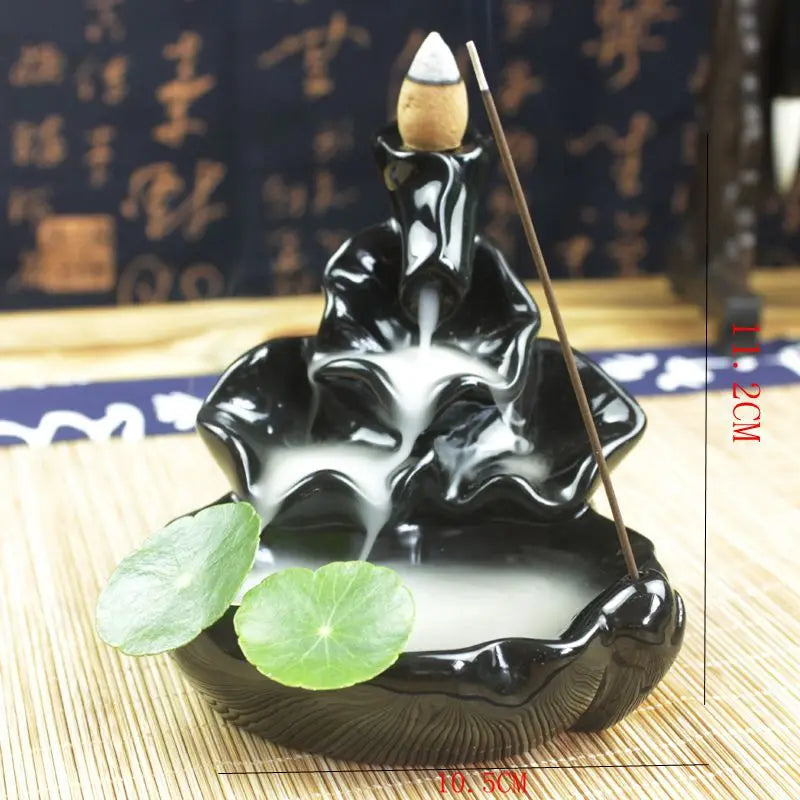 Serenity Cascade Ceramic Backflow Incense Burner