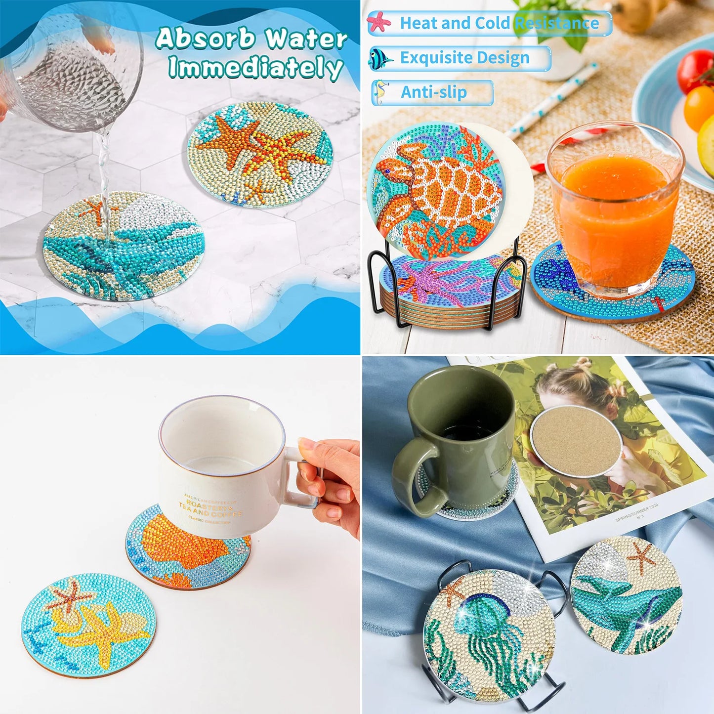 DIY Mandala Coaster Creation Kit – Craft Your Own Vibrant Coasters