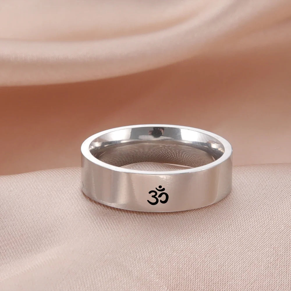 Serenity Om Engraved Ring Collection