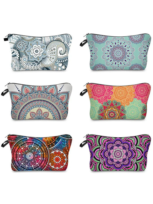 Vibrant Mandala Cosmetic Bag Collection