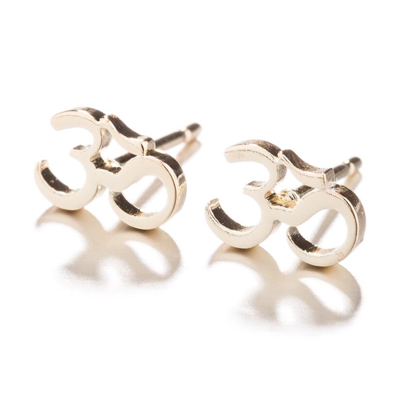 Sacred Om Symbol Stud Earrings Collection