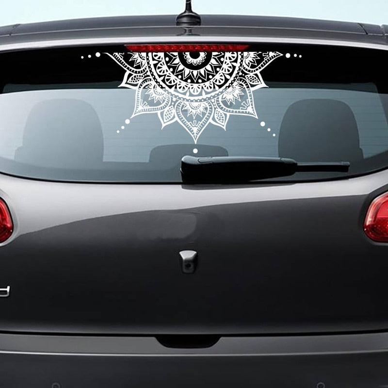 Mandala Car Decal Half Mandala Sticker