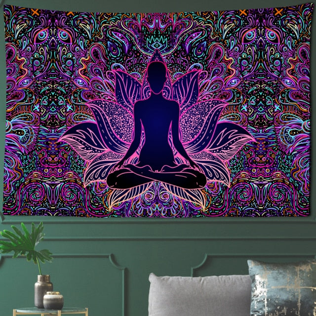 Meditation 7 Chakra Tapestry Wall Hanging