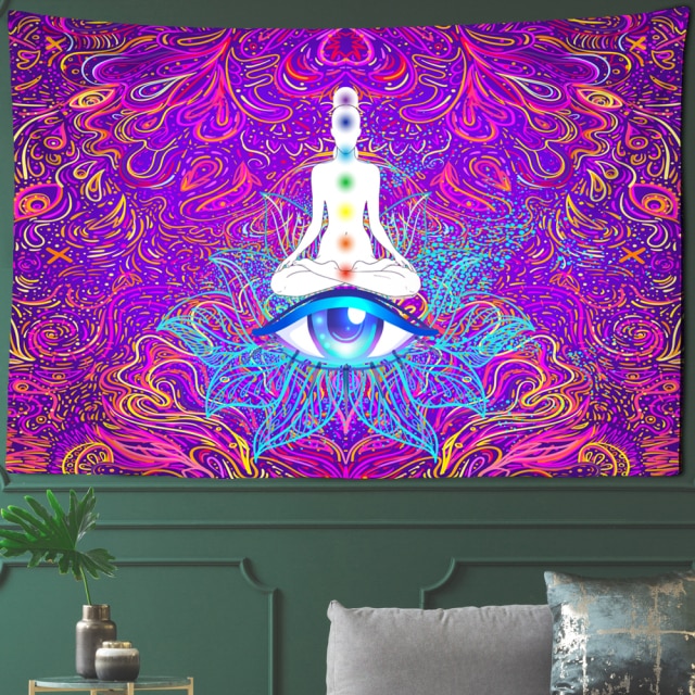 Meditation 7 Chakra Tapestry Wall Hanging