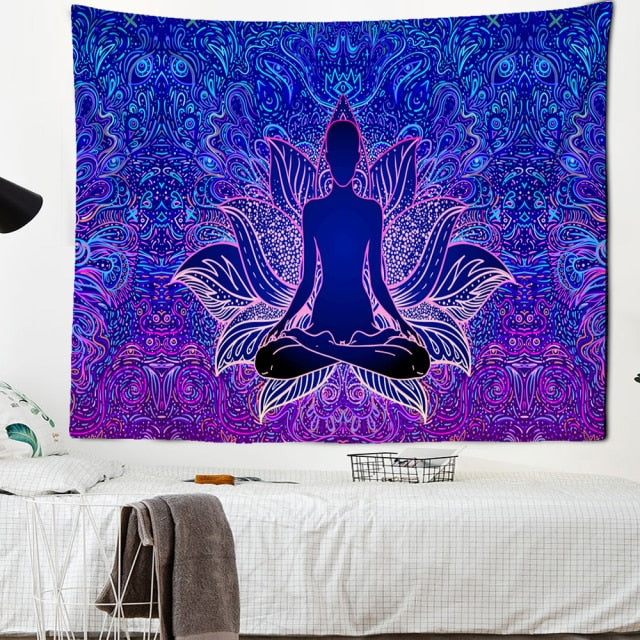 Meditation 7 Chakra Tapestry Wall Hanging