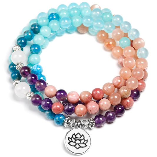 Natural Stone Meditation Mala 108 Beads